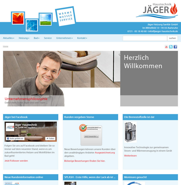 Typo3-Relaunch Jäger Haustechnik  