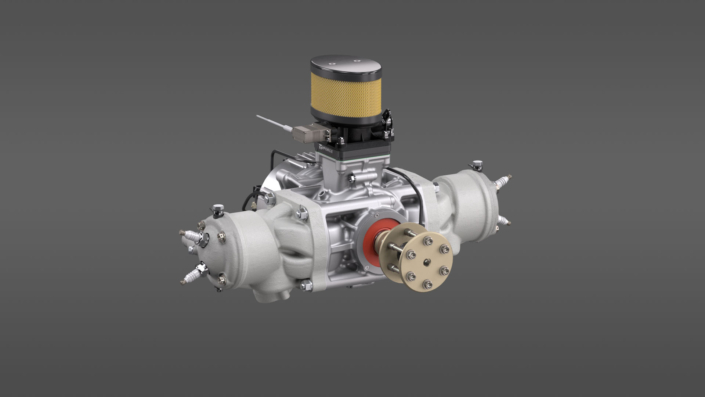 3D-Rendering Flugzeugmotor