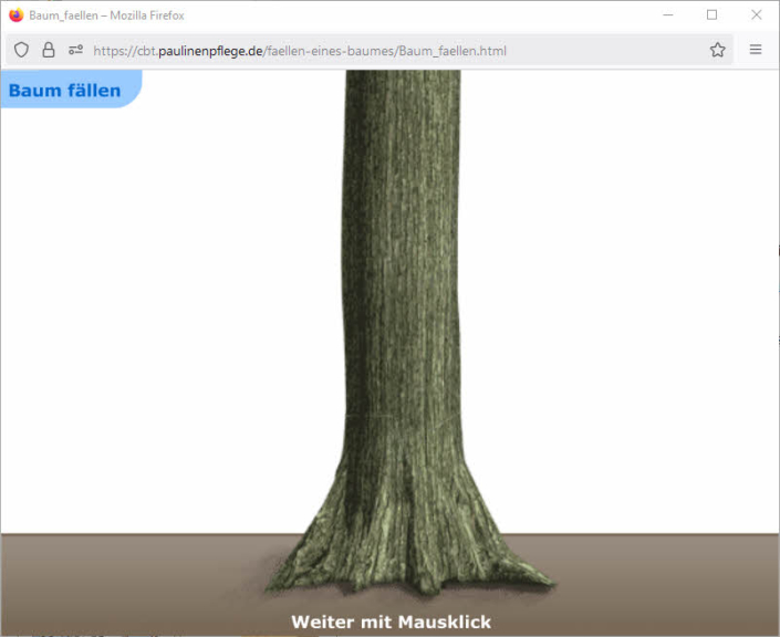 Interaktiv einen Baum fällen