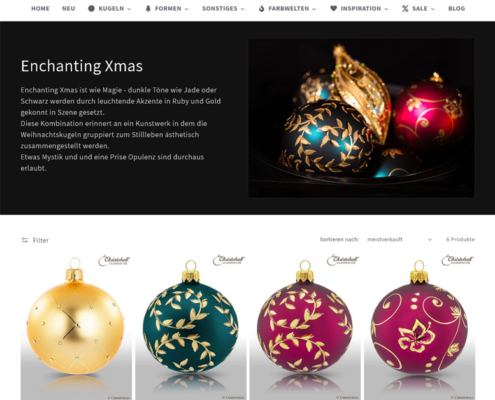 shopify christoball webshop collection